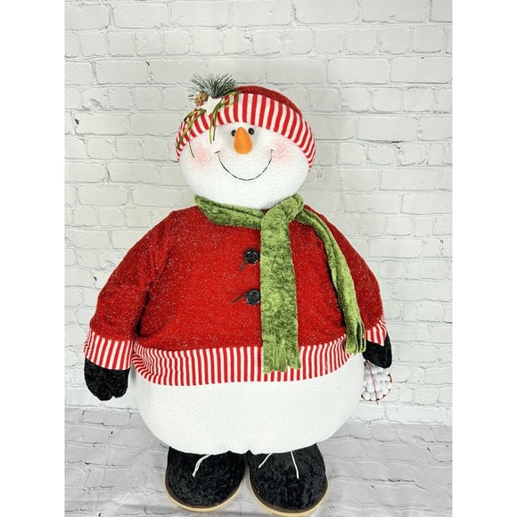 Vintage Flowers Inc Balloons 31” Tall & Super Fat & Fluffy Standing Snowman - Picture 3 of 11